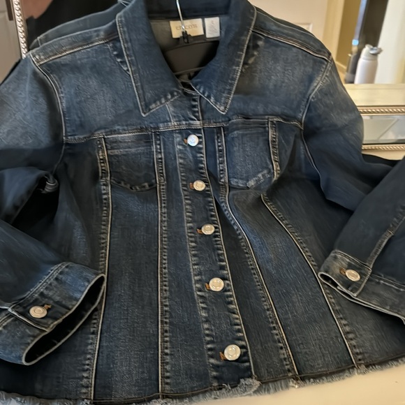 Chico’s Sz 3 denim jacket - Picture 4 of 6